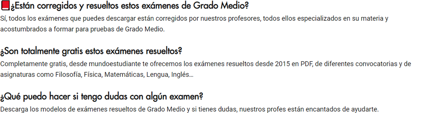 Exámenes de Grado Medio Inglés】Resueltos Últimos años